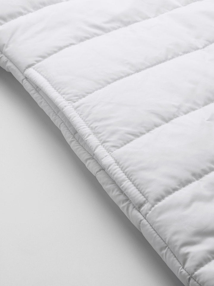 Women's White Snap Button Quilted Jacket - SASSAFRAS
