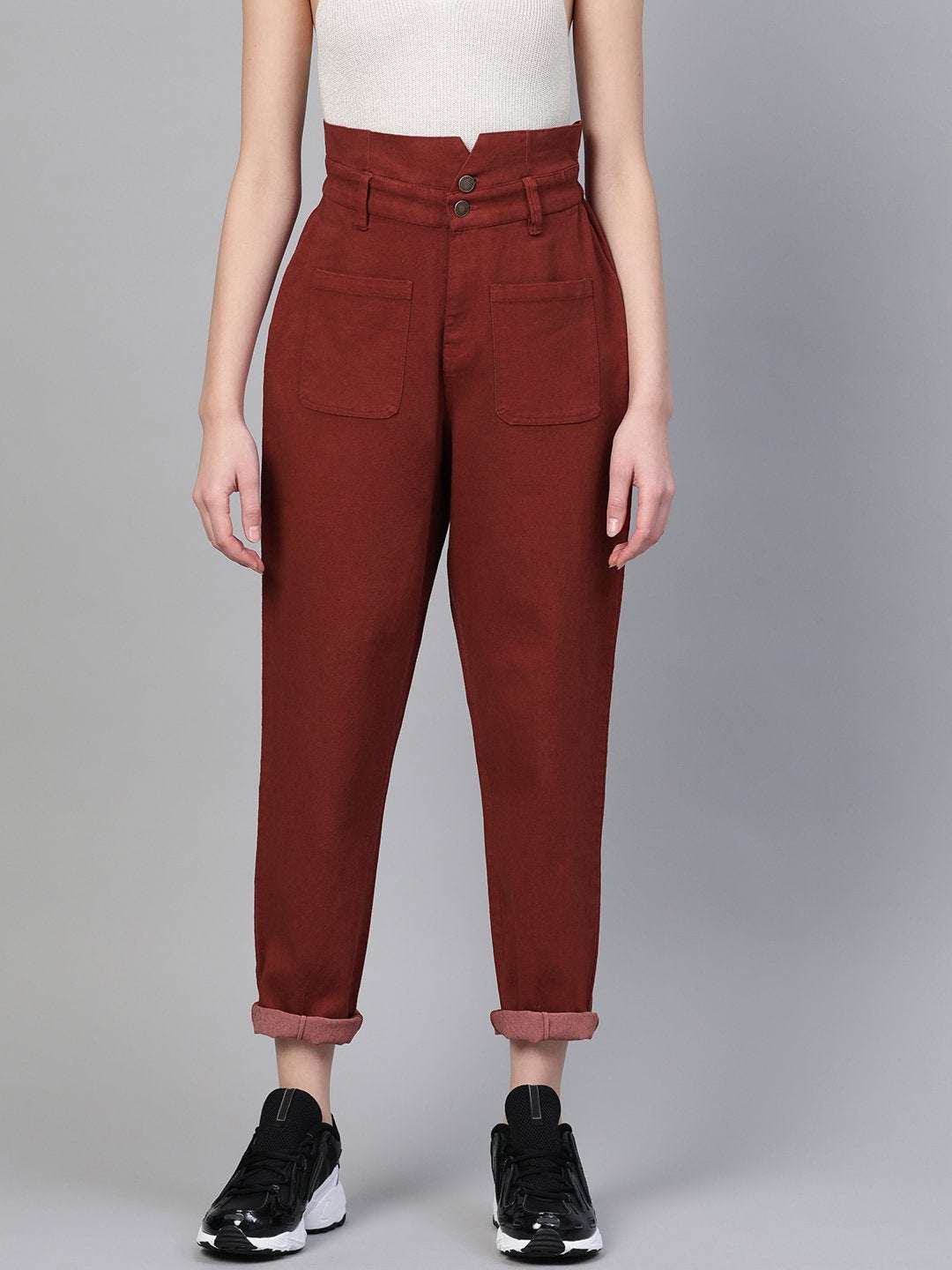 Women's Rust Slouchy Jeans - SASSAFRAS