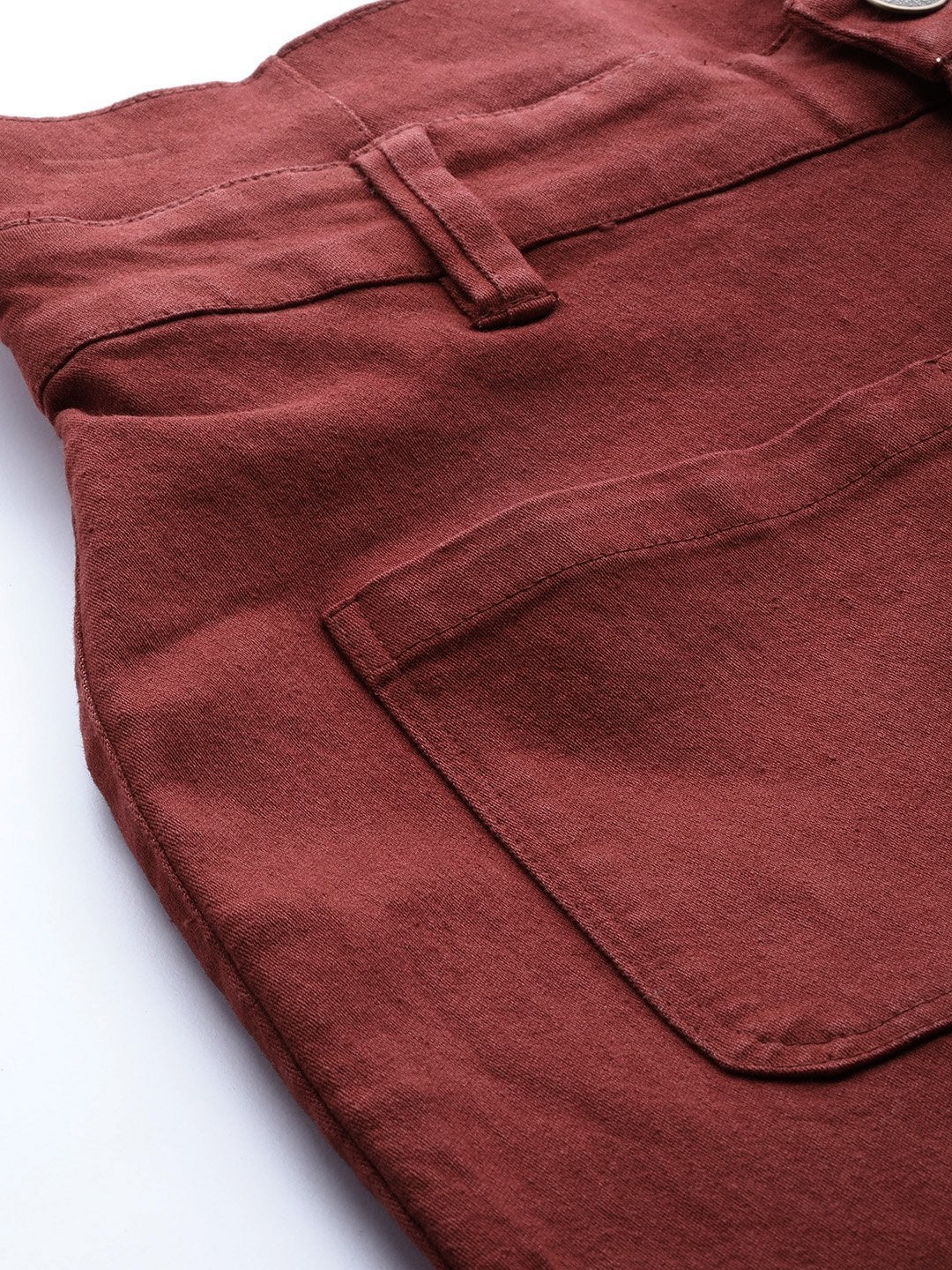 Women's Rust Slouchy Jeans - SASSAFRAS