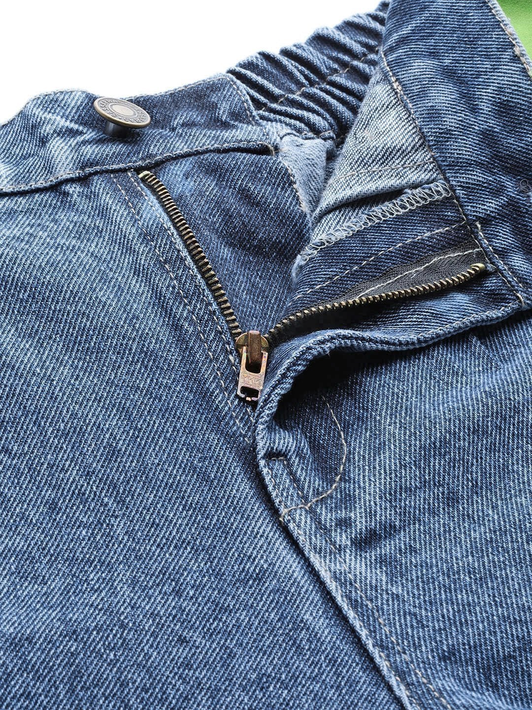 Women's Blue Slouchy Inlay Pocket Jeans - SASSAFRAS