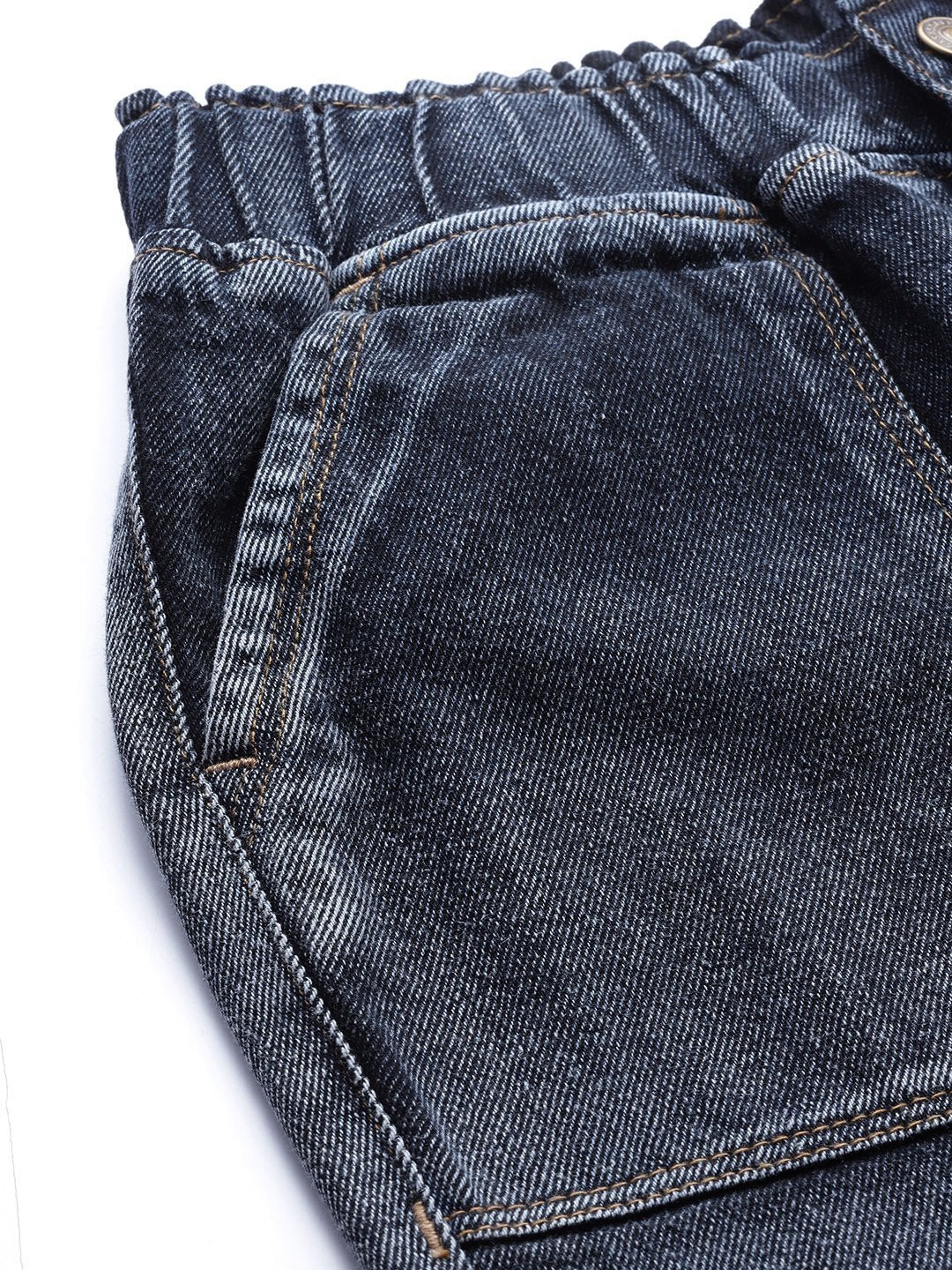 Women's Navy Washed Utility Denim Jogger Jeans - SASSAFRAS