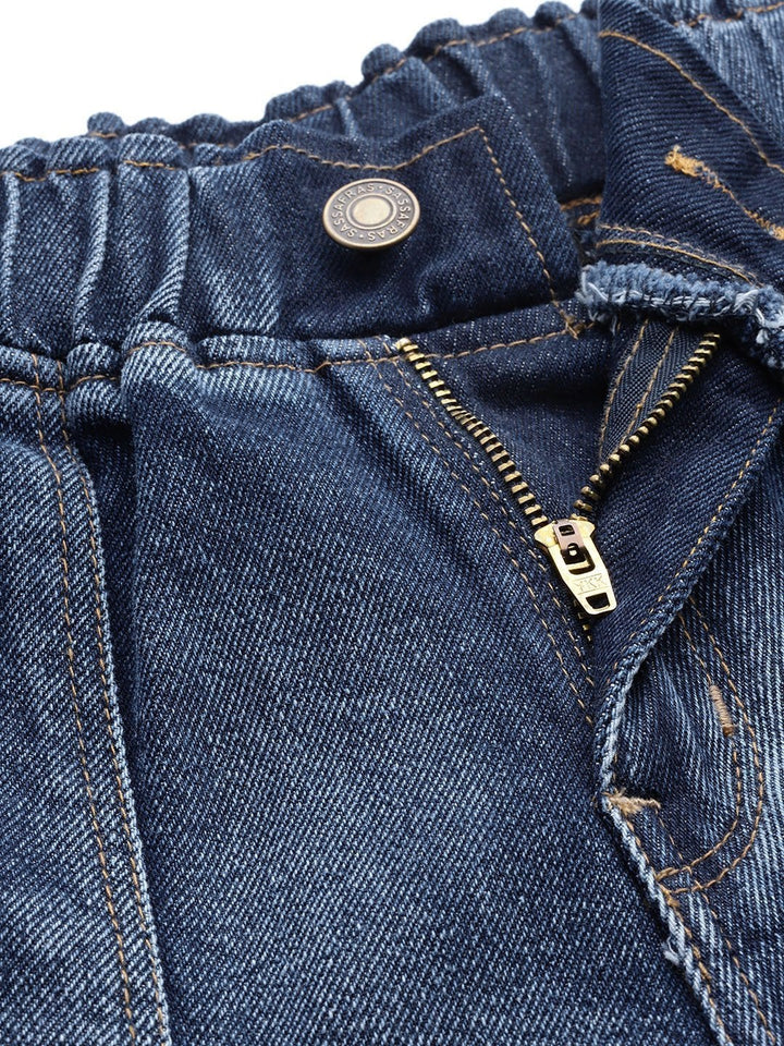Women's Blue Utility Denim Jogger Jeans - SASSAFRAS