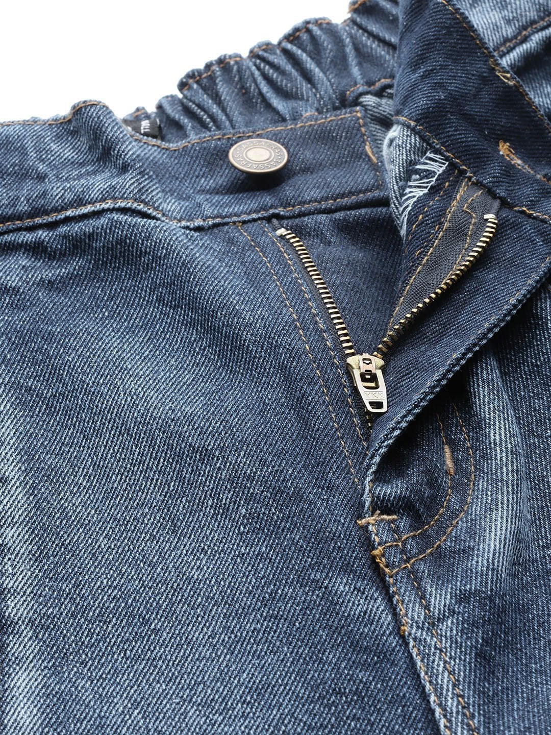 Women's Blue High Waist Front Slit Jeans - SASSAFRAS