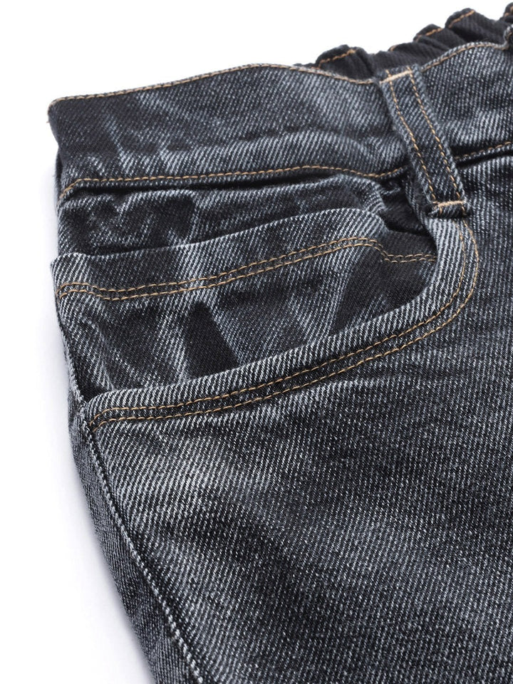 Women's Navy Washed High Waist Basic Jeans - SASSAFRAS