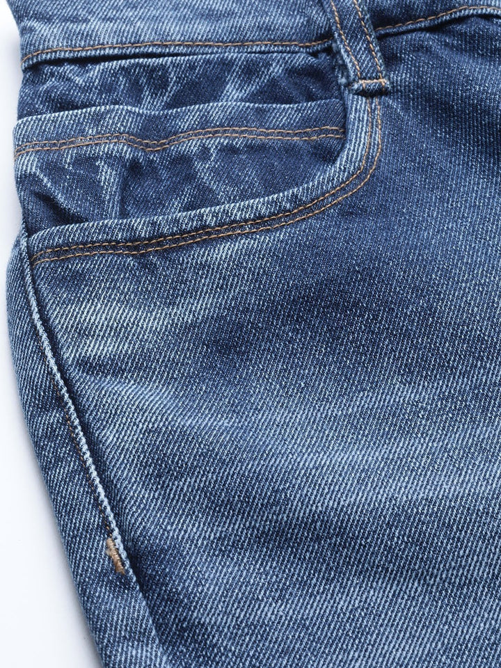 Women's Blue High Waist Basic Jeans - SASSAFRAS