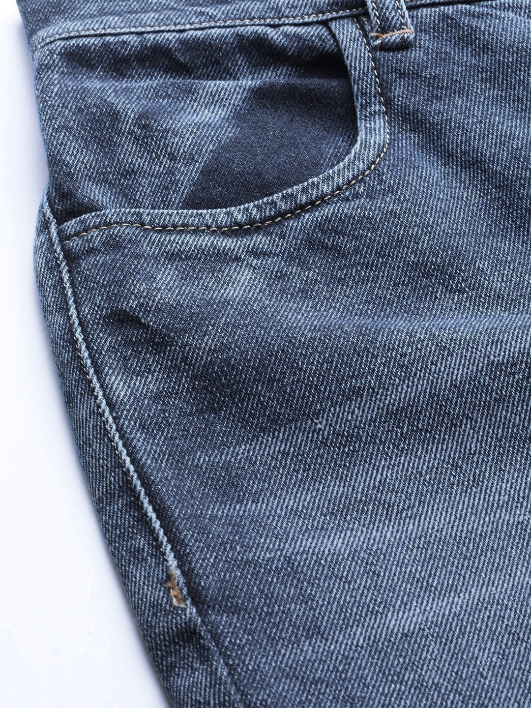 Women's Blue Street Wear Jogger Jeans - SASSAFRAS