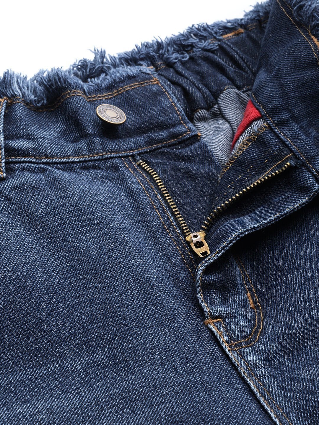 Women's Blue High Low Hem Slouchy Jeans - SASSAFRAS