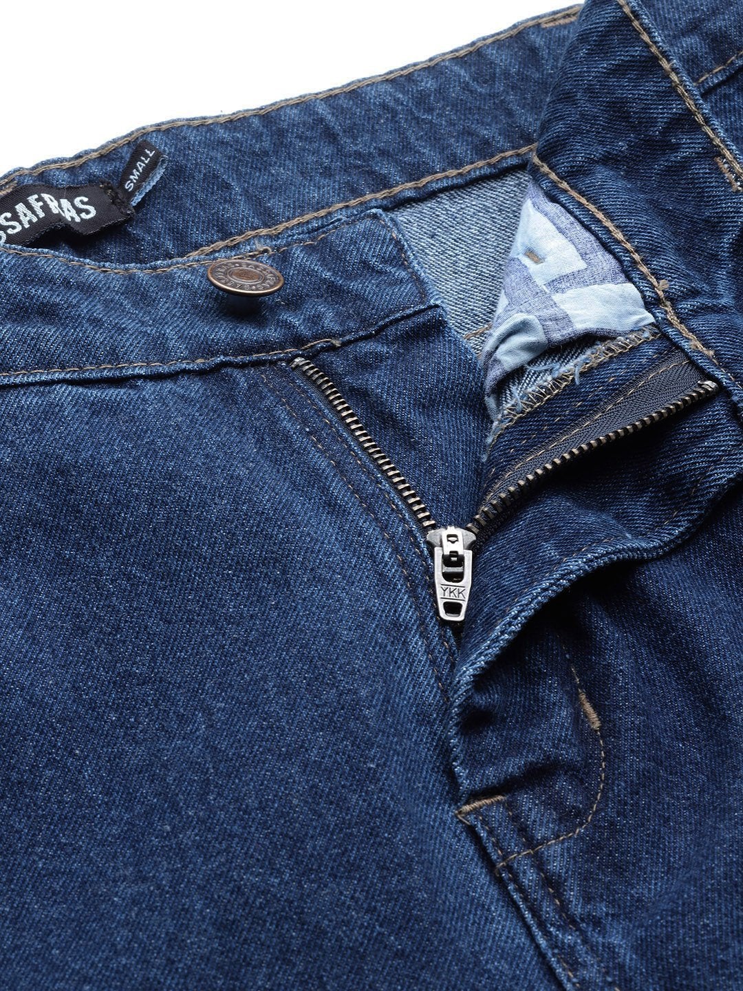 Women's Blue Sequence Detail Mom Jeans - SASSAFRAS