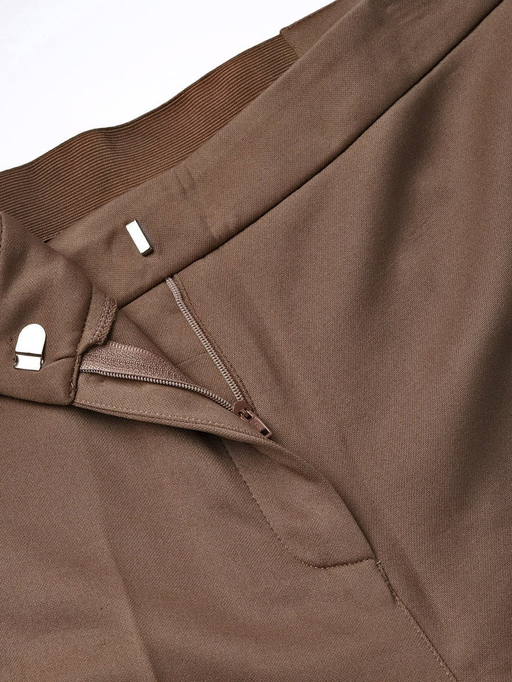 Women's Brown Tapered Pant - SASSAFRAS