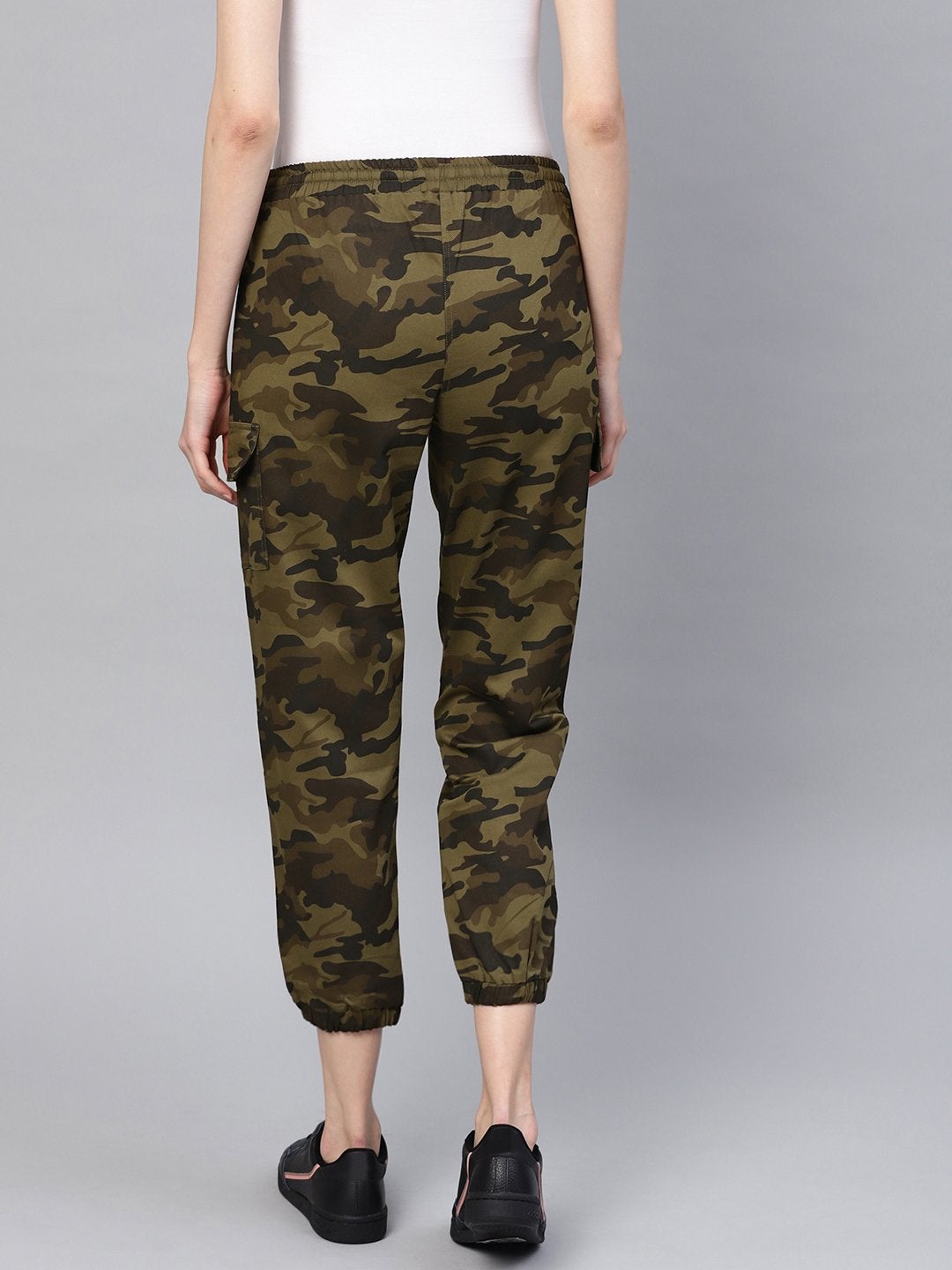 Women's Green Camouflage Jogger Pant - SASSAFRAS