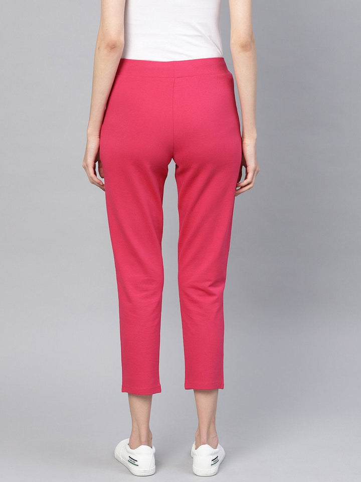 Women's Fuchsia Drawstring Pants - SASSAFRAS
