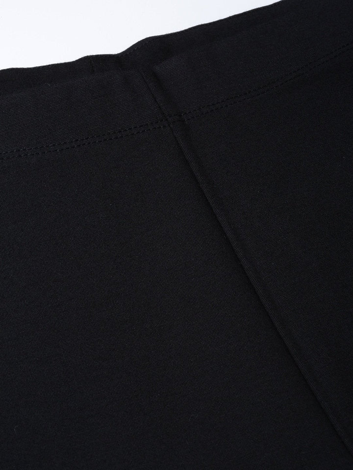 Women's Black Side Tape Jeggings - SASSAFRAS