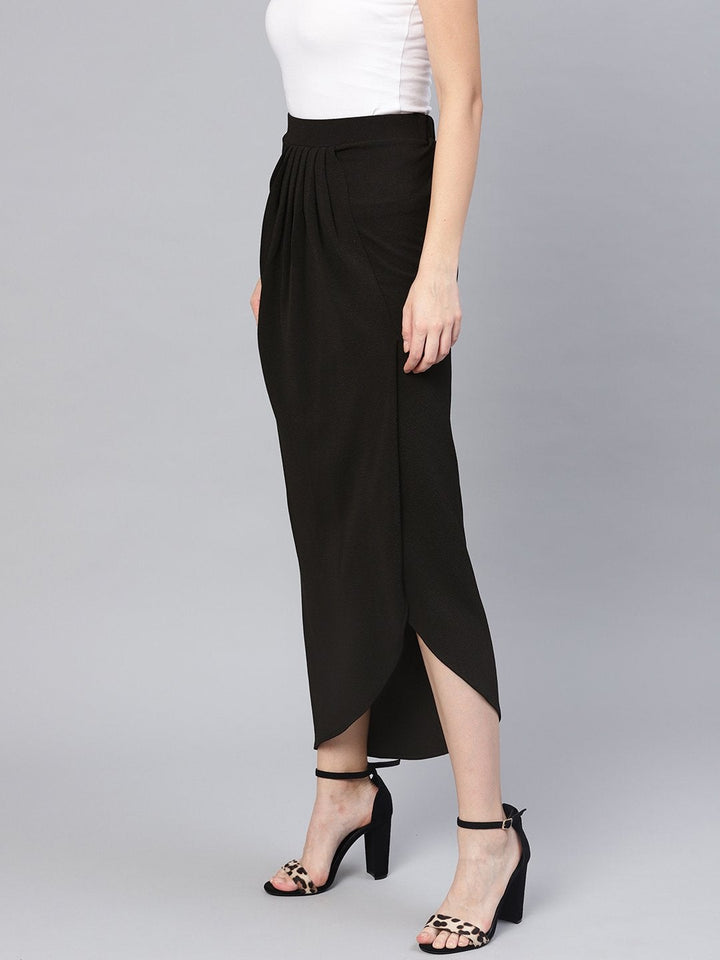 Women's Black Tulip Skirt - SASSAFRAS