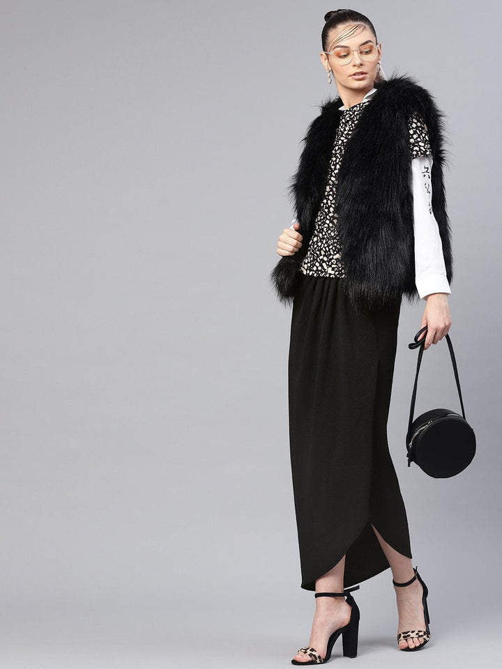 Women's Black Tulip Skirt - SASSAFRAS