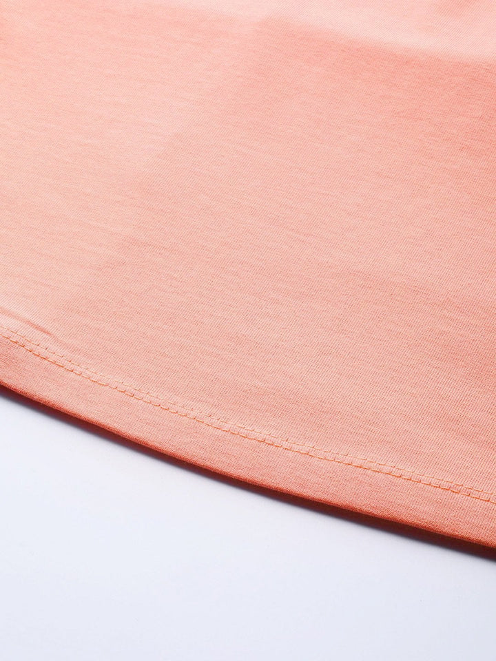 Women's Peach Knit A-Line Midi Skirt - SASSAFRAS