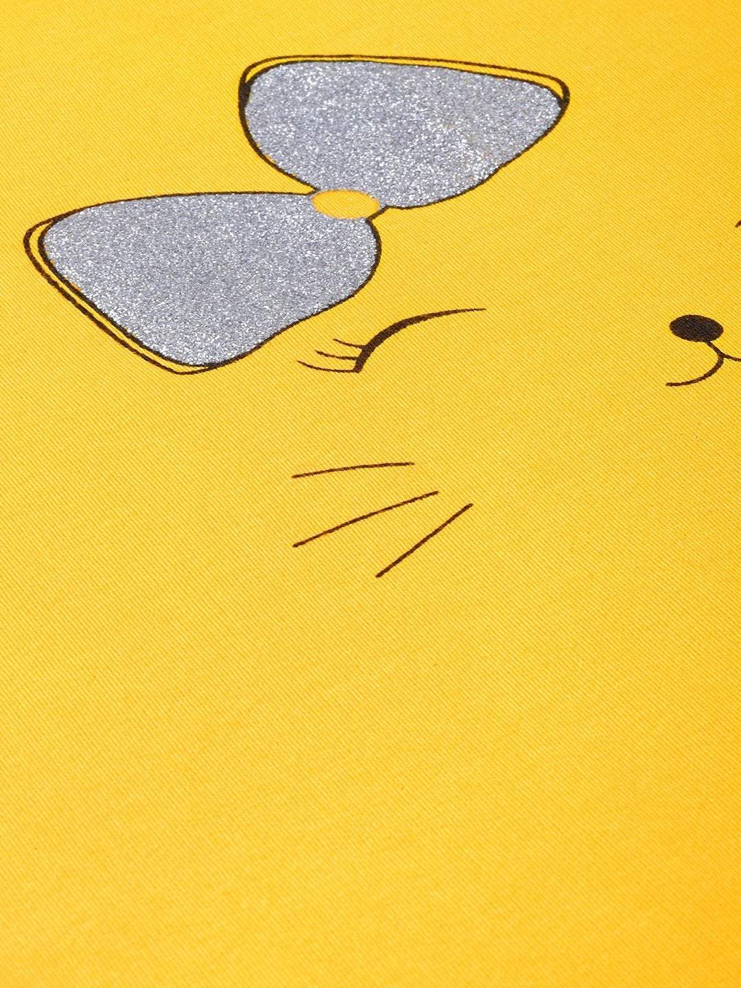 Women's Yellow Kitty Sweatshirt - SASSAFRAS