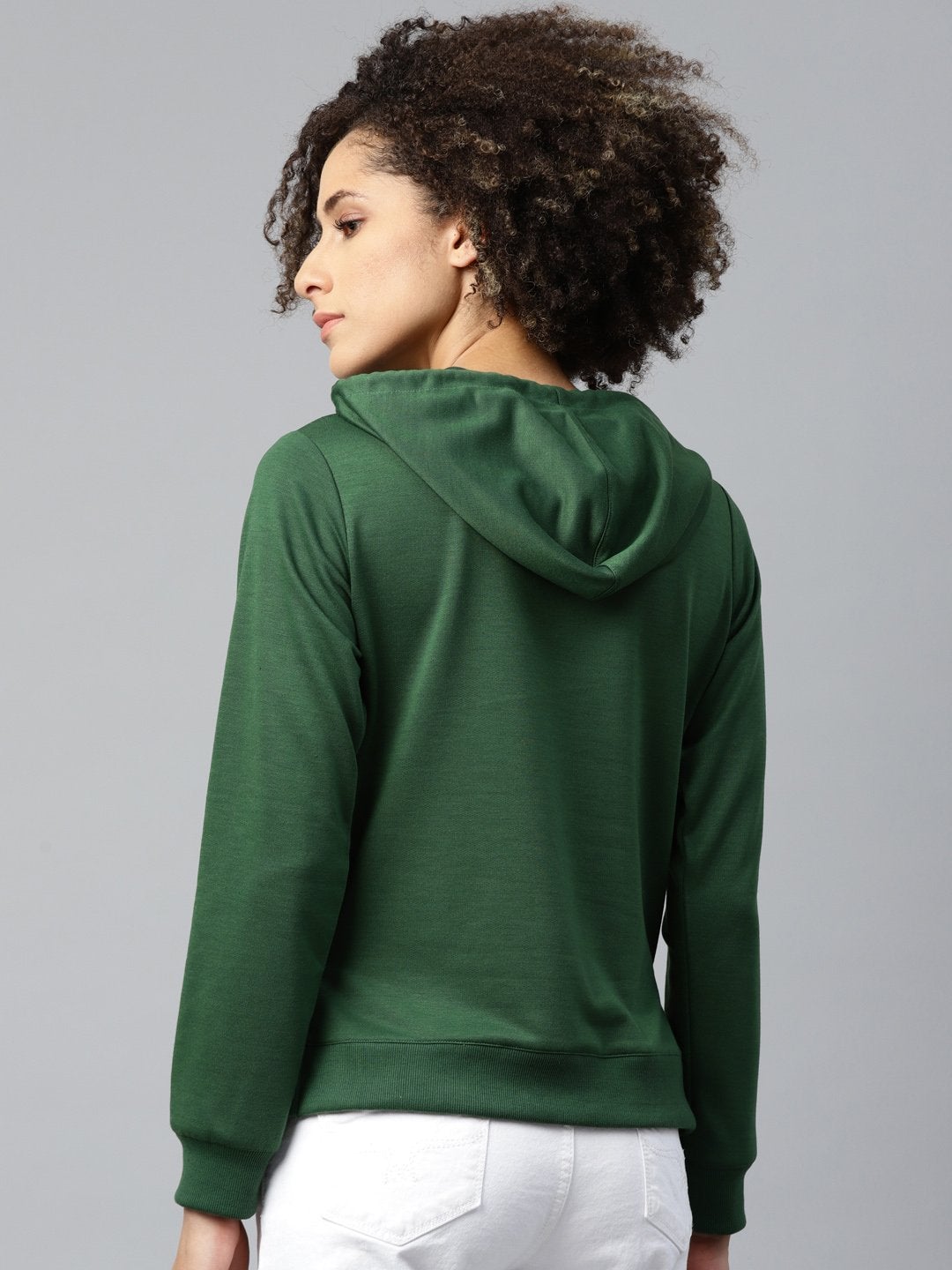 Women's Green Like-Me-Print Sweatshirt - SASSAFRAS