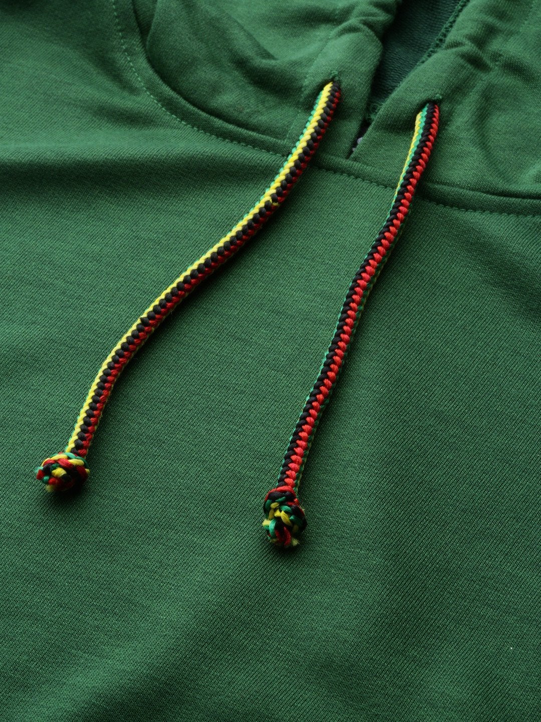 Women's Green Crop Hoodie Basic Sweatshirt - SASSAFRAS