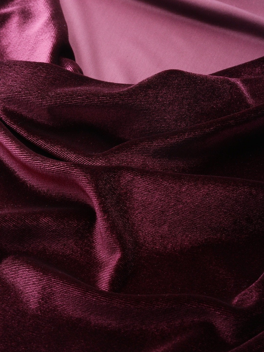 Women's Burgundy Velvet Cowl Neck Top - SASSAFRAS