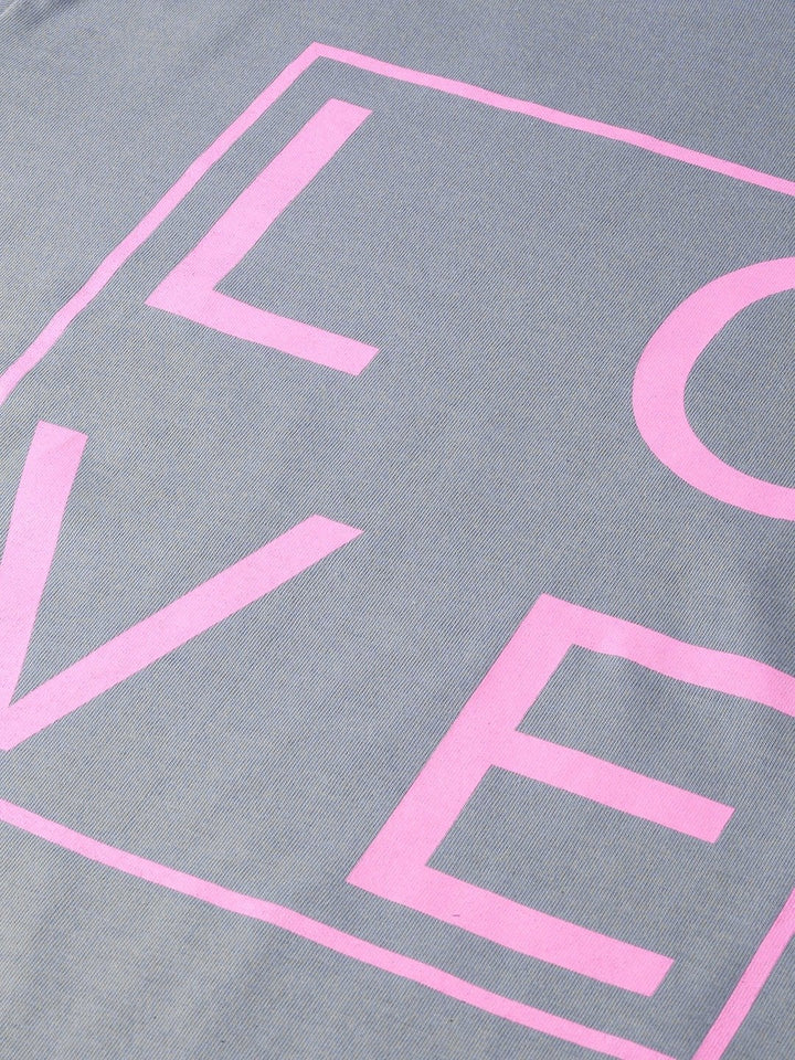 Women's Grey Love-Print T-Shirt - SASSAFRAS