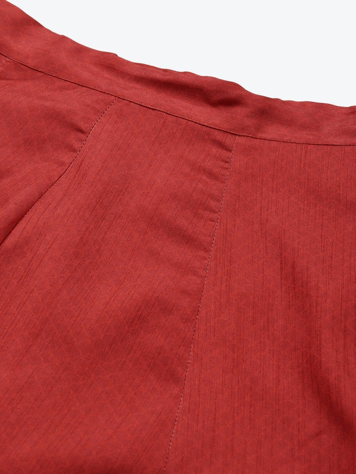Women's Red Floral Kali Skirt - SHAE